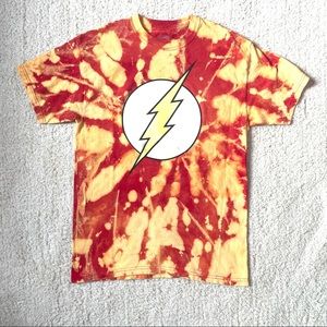 Marvel Flash Vintage Hand Bleached Distressed Unisex Tee Medium